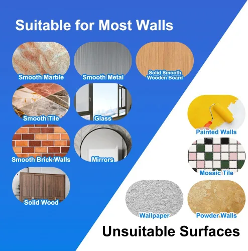 Vista 5 de Paquete de 12 ganchos autoadhesivos resistentes – transparentes, impermeables, ganchos de pared adhesivos para llaves, baño, ducha, exterior, Claro