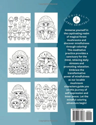 Vista 2 de Magical Mushrooms Conscious Coloring Book