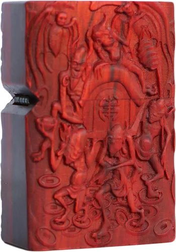 Vista 27 de Carcasa exterior de palisandro Huanghuali natural tallado para módulo Zippo (1000 brazos Avalokiteshvara de la diosa 3#)
