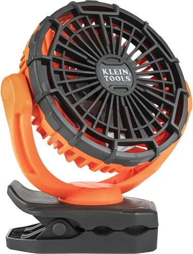 Vista 8 de Klein Tools PJSFM1 Ventilador recargable inalámbrico con cable de carga USB-C y múltiples opciones de montaje, perfecto para el lugar de trabajo