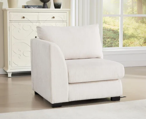 Vista 23 de EALSON Sofá modular seccional asiento medio sofá modular de piel sintética Asiento individual pieza seccional con funda extraíble marrón