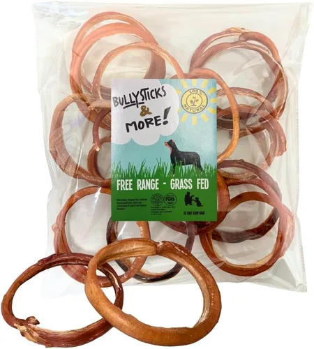 Vista 16 de BULLYSTICKS & MORE Bully Sticks de 6 pulgadas (regulares, paquete de 16 unidades), palitos para perros medianos 100% carne de res alimentada
