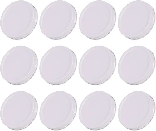 Vista 6 de uxcell Tapas para tarros de conserva, 2.76 pulgadas, boca regular, tapas de placa de hojalata a prueba de fugas para conservas de cocina