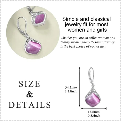 Vista 5 de Pendientes de lágrima de plata de ley con filigrana irlandesa celta lágrima gota aretes de joyería regalos para mujeres niñas