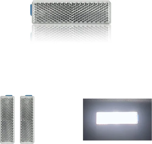 Vista 8 de Reflector 76X22mm autoadhesivo rectángulo de seguridad impermeable para entrada de buzón remolque