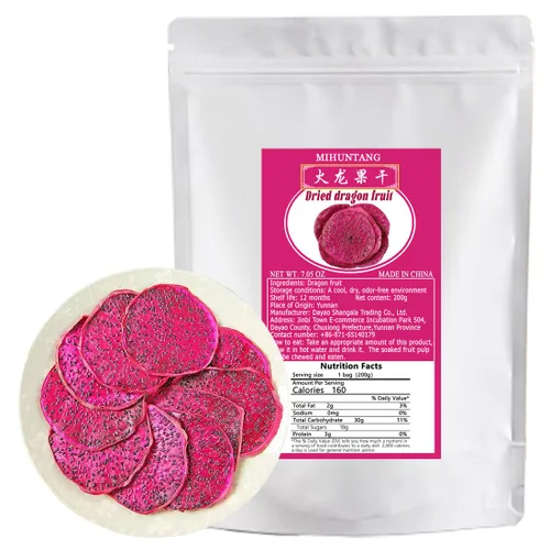 Vista 7 de Chips de fruta de dragón rojo seco 7.05oz Dulce crujiente Pitaya Snack, sin gluten Dehydrated Dragon Fruit Slices,No Sugar added,Soft and Chewy