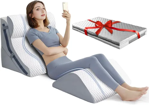 Vista 11 de Simpledad Almohada de cuña de tamaño individual para relleno de huecos de cama, almohada de cuña para espacio de cabecera (0-8 pulgadas), relleno