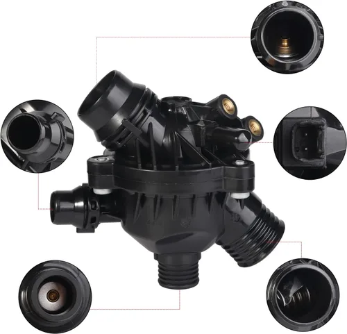 Vista 6 de Bomba de agua de motor eléctrico 11517586925 Kit de termostato para BMW Z4 X3 X5 323i 325i 328i 330xi 128i 528i 525i 530xi xDrive W/Bolt Reemplazar