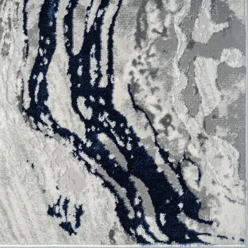 Vista 5 de LUXE WEAVERS Alfombra de área azul 2x3 con remolino de mármol