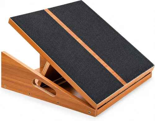 Vista 8 de MUCITAGF - Tabla de equilibrio de madera profesional 2 en 1 y tabla inclinada, 3 ángulos Adjustable Incline Board and Calf Stretcher, Stretch