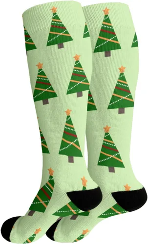 Vista 2 de devor Boot Socks Thigh High for Women Socks Boot Socks Funny christmas tree Sock
