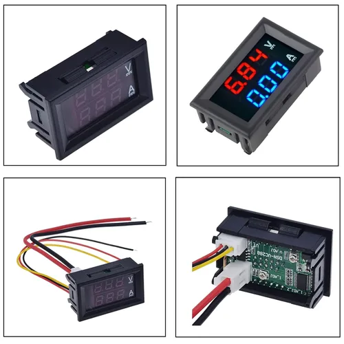 Vista 4 de Paquete de 3 voltímetros digitales LED de 0.28 pulgadas DC 100 V