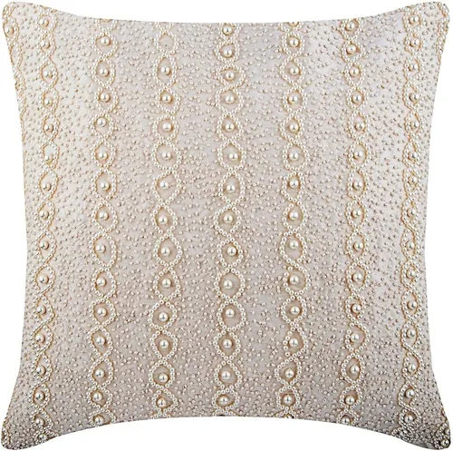 Vista 22 de The HomeCentric Funda de almohada color crema para sofá, funda de almohada moderna de 12 x 12 pulgadas, funda de almohada cuadrada de satén, funda