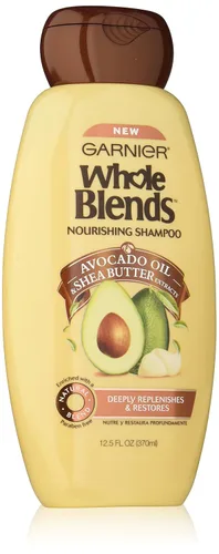 Vista 3 de Garnier Whole Blends Champú nutritivo, aceite de aguacate y extractos de manteca de karité, 12.50 onzas (paquete de 3)