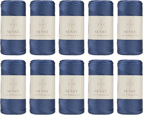 Vista 99 de Sensy Premium 2mm 229.5 metros de cuerda de poliéster 100% cordón de polipropileno Cordón de macramé 2mm Cordón para bolso de crochet Hilo