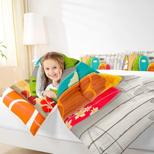 Vista 73 de Juego de ropa de cama Happy Camping de Homewish, tamaño individual, con diseño de osos cazadores y pinos, para niños, hombres, adultos, decoración