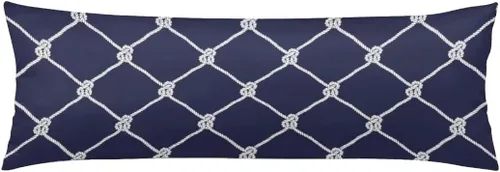 Vista 14 de Funda de almohada corporal a rayas blancas y negras, fundas de almohada a rayas blancas y negras, funda de almohada larga moderna con cremallera