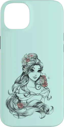 Vista 15 de iPhone 16 Disney Beauty & The Beast Floral Belle Sketch Case