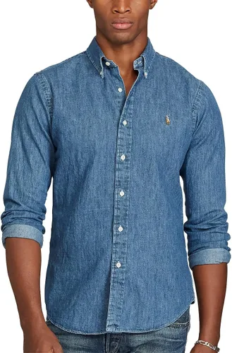 Vista 20 de POLO RALPH LAUREN Men's Classic Fit Plaid Oxford Shirt Blanco básico