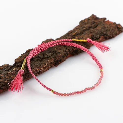 Vista 10 de Thecraftman - Pulsera trenzada de cuentas naturales, cristales energéticos, regalo para ella, pulsera de protección de hilo trenzado de mano