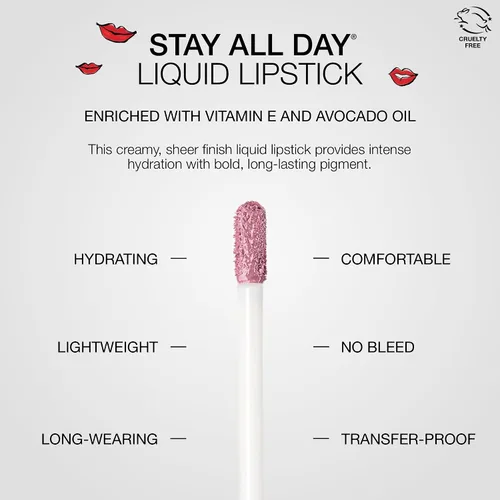 Vista 4 de stila Stay All Day Sheer & Shimmer Liquid Lip Pátina transparente