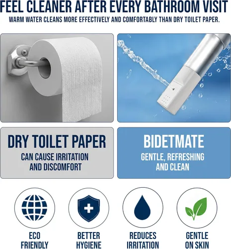 Vista 4 de BidetMate Accesorio de bidé térmico serie 2000 para inodoro con agua calentada ilimitada, control remoto inalámbrico, desodorante y secadora de aire