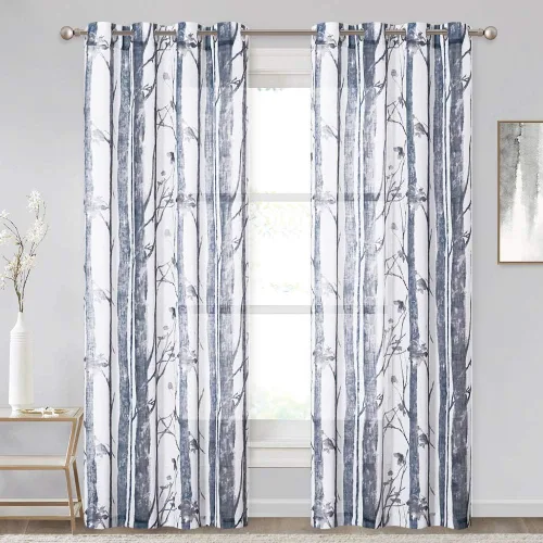 Vista 22 de KGORGE Cortinas opacas para sala de estar, aislamiento térmico, cortinas insonorizadas y cortinas estilo rústico estilo bohemio para cocina