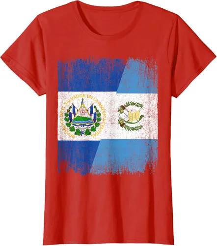 Vista 57 de Camiseta Half El Salvador Bandera de Guatemala con raíces guatemaltecas
