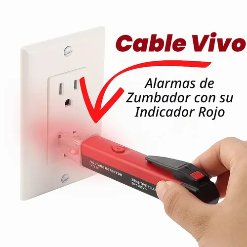 Vista 4 de Mr. Pen Probador de voltaje, detector de voltaje de CA sin contacto, pluma probadora eléctrica, rojo y negro Tester Electric, Electric Tester Pen