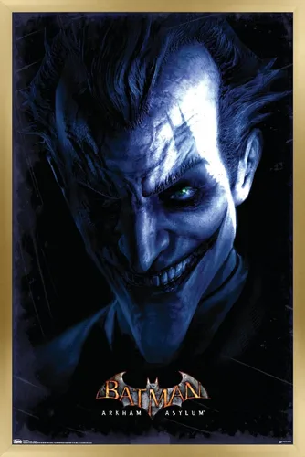 Vista 17 de Trends International DC Comics VIdeo Game - Póster de pared de Arkham Asylum - Joker, 14.725 x 22.375 pulgadas, versión enmarcada de madera