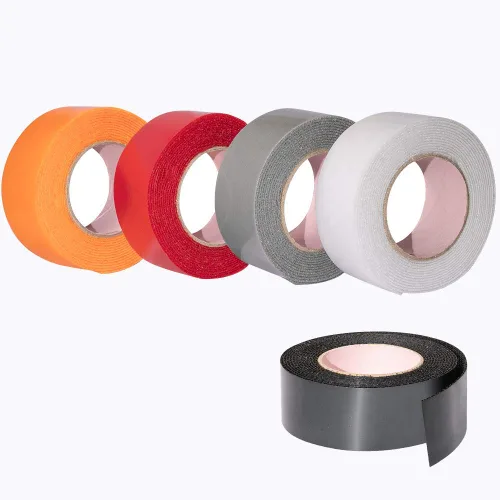 Vista 6 de TORRAMI Rollo de cinta autoadhesiva de gancho de 2 pulgadas de ancho x 5 yardas de largo, color negro, tiras de cierre adhesivas de doble cara Rojo
