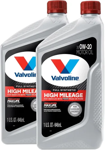 Vista 67 de Valvoline - Aceite de motor sintético completo de alto millaje con MaxLife Technology SAE 10W-30, 5 cuartos de galón, caja de 3