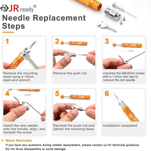 Vista 6 de JRready ST5281 2PCS P-D173 Puntas de repuesto para DAP-D173 Extractor de pasador de varilla expulsor-Terminal Accesorios de herramienta