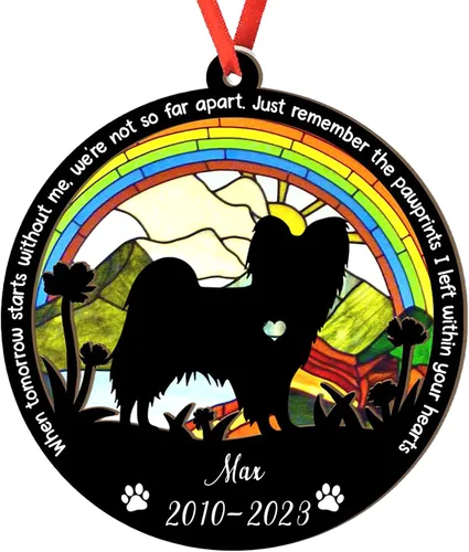 Vista 77 de Adorno personalizado para atrapasoles de sabueso afgano, adorno de Navidad de sabueso afgano, regalo para perro amante, sabueso afgano conmemorativo