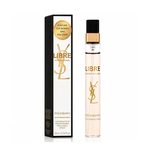 Vista 6 de Yves Saint Laurent YSL Black Opium Glitter Eau De Parfum para mujer, tamaño de viaje, 0.33 onzas líquidas.