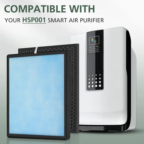Vista 2 de isinlive Filtros de repuesto certificados HSP001 para purificador de aire HATHASPACE HSP001 Smart True HEPA, 1 juego (HEPA)