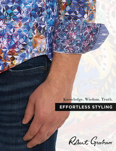 Vista 5 de Robert Graham Camisa tejida de manga larga Baxley para hombre