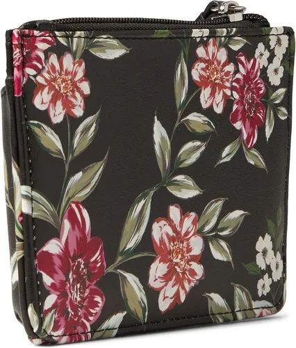 Vista 2 de Nine West Jollie Boxed Slg - Cartera plegable pequeña con cremallera superior, Flores negras florales, Jollie Boxed Slg - Cartera plegable pequeña