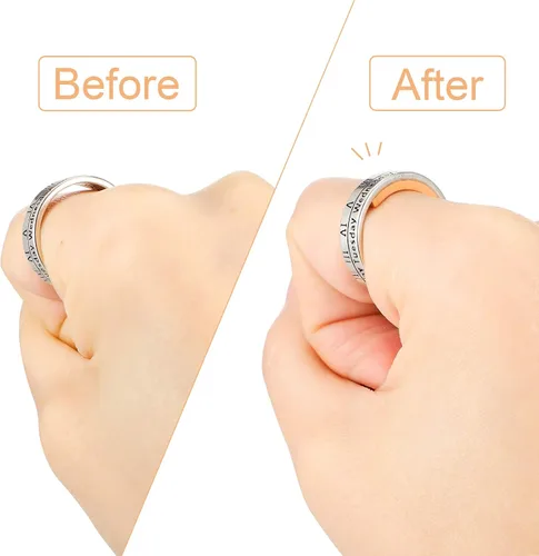 Vista 6 de Zonon Ajustador invisible de tamaño de anillo de 16 hojas con 2 piezas de ajuste de tamaño de anillo de plástico para tensor de joyería suelto