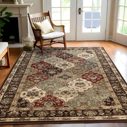 Vista 5 de BNM - Alfombra de pasillo para interiores, perfecta para sala de estar, entrada, sótano, dormitorio, cocina, oficina, cubierta de suelo oriental