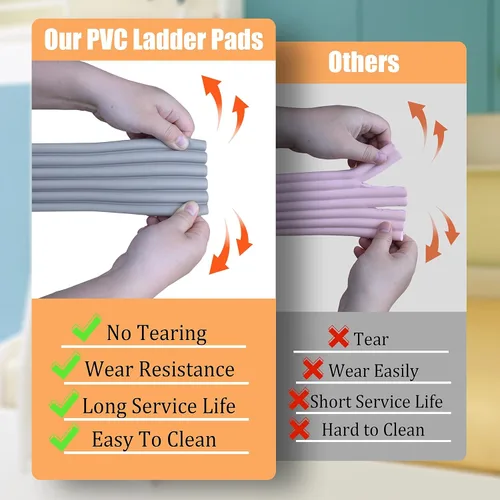 Vista 6 de Almohadillas para escalera de litera, protectores de esquina suaves de PVC con adhesivo fuerte, cubierta de escalera para litera para escaleras