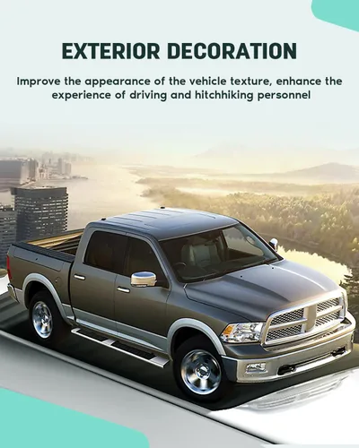 Vista 6 de SCITOO Estribos aptos para Crew Cab 2009-2010 para Dodge Ram 1500, 2010 para Dodge Ram 2500 3500, 6.4 pulgadas de acero inoxidable