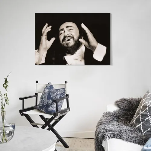 Vista 5 de Luciano Pavarotti - Póster artístico de tenor del mundo, 4 habitaciones, póster estético impreso, pintura de pared, pósteres de lienzo, regalos