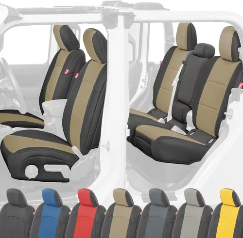 Vista 17 de Diver Down Juego de fundas de asiento de neopreno para Jeep Gladiator JT 2020-2026, juego de asiento delantero y trasero, ajuste personalizado