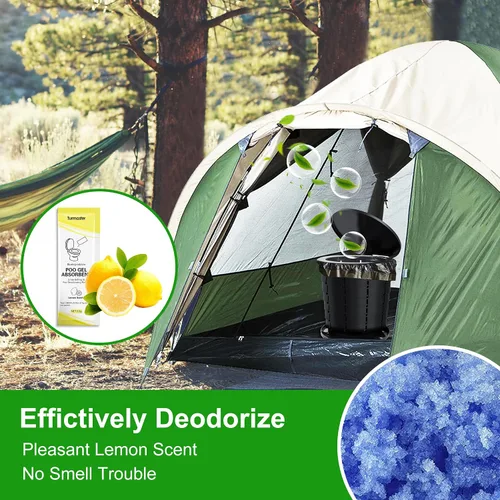 Vista 5 de Polímero súper absorbente para inodoro portátil, gel ecológico degradable para inodoro portátil, gelificación de residuos líquidos y desodorizante