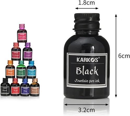 Vista 8 de Tinta embotellada de 1.0 fl oz para plumas estilográficas, morado brillante, tinta de caligrafía, escritura artística, dibujo, pintura, tinta