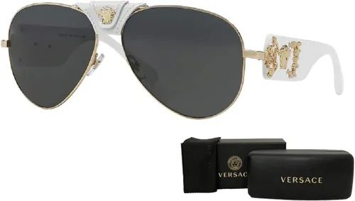 Vista 2 de Versace VE2150Q - Lentes de sol piloto para hombres y mujeres paquete con kit de cuidado de gafas de cortesía iWear de diseñador