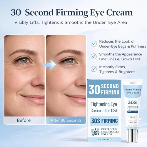Vista 5 de 30S - Crema de ojos y crema facial reafirmante instantánea, suaviza las arrugas, reduce las bolsas de ojos hinchadas y líneas finas, suero facial