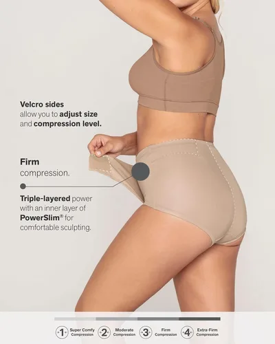 Vista 5 de Bragas posparto con control de abdomen ajustable, banda para el vientre para maternidad, ropa interior con sección C, Negro