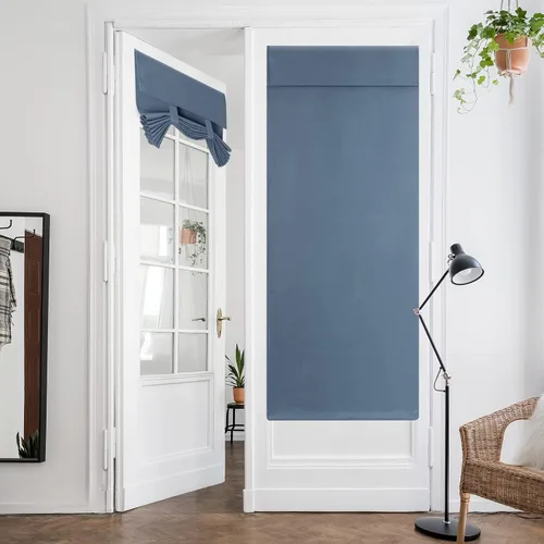 Vista 29 de HOMEIDEAS Cortinas Opacas para Aula para Puerta Principal, Cubierta de Ventana de Puerta de Aula, Persianas de Privacidad con Aislamiento Térmico